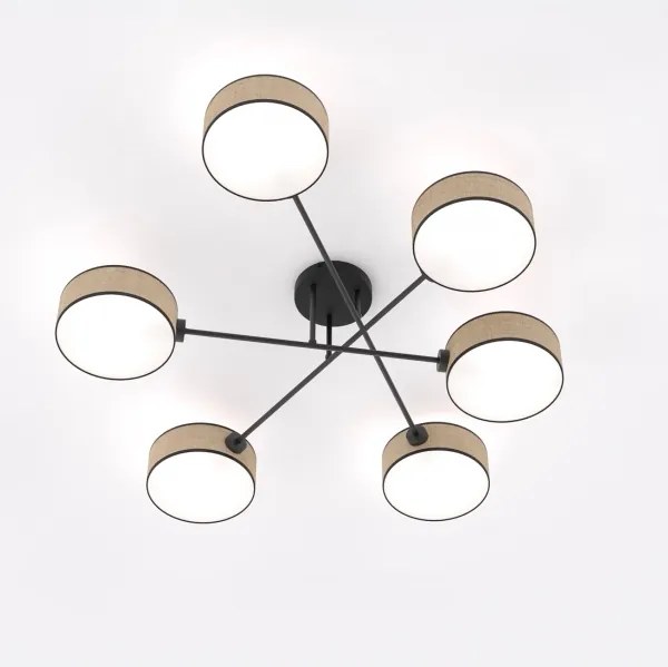 Felületre szerelt csillár MAGA 6xE14/10W/230V bézs