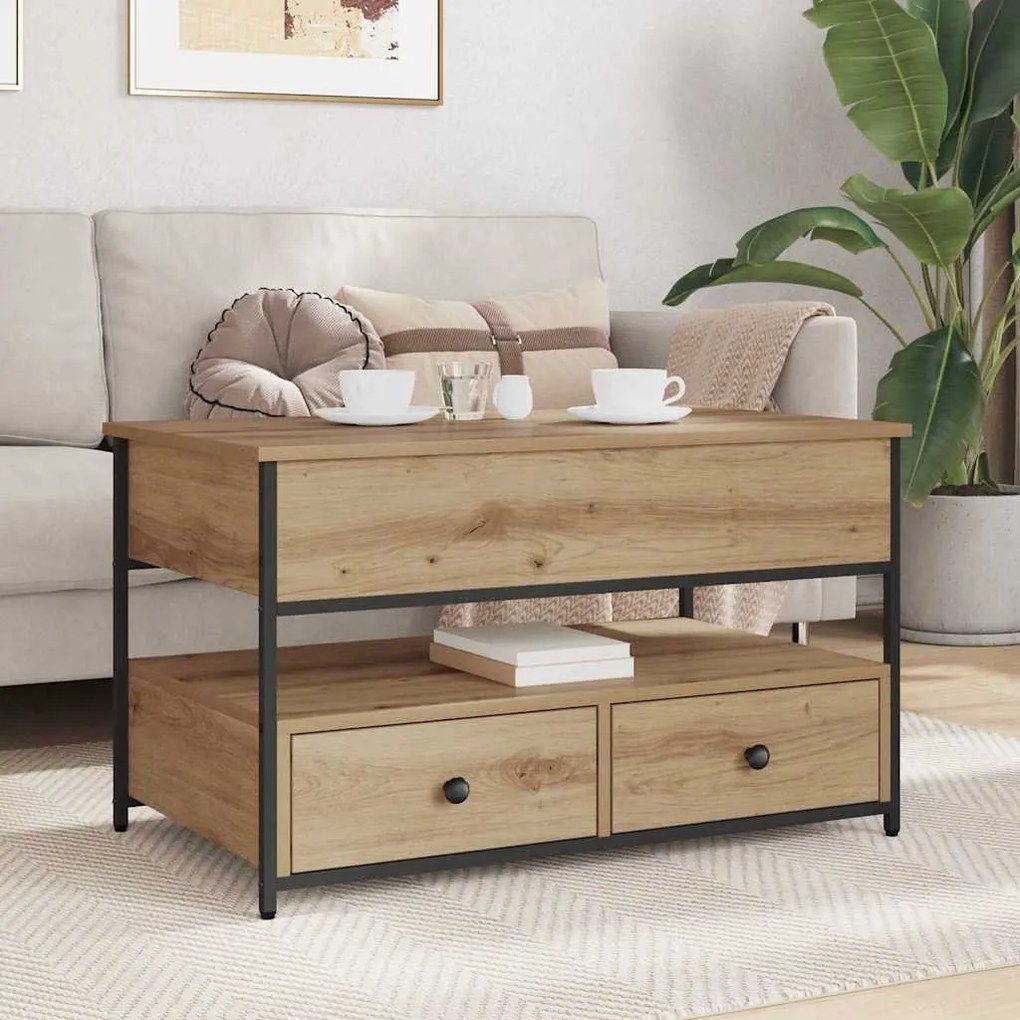 Dohányzóasztal fiókkal Artisan tölgy 85 x 50 x 50 cm Faanyag