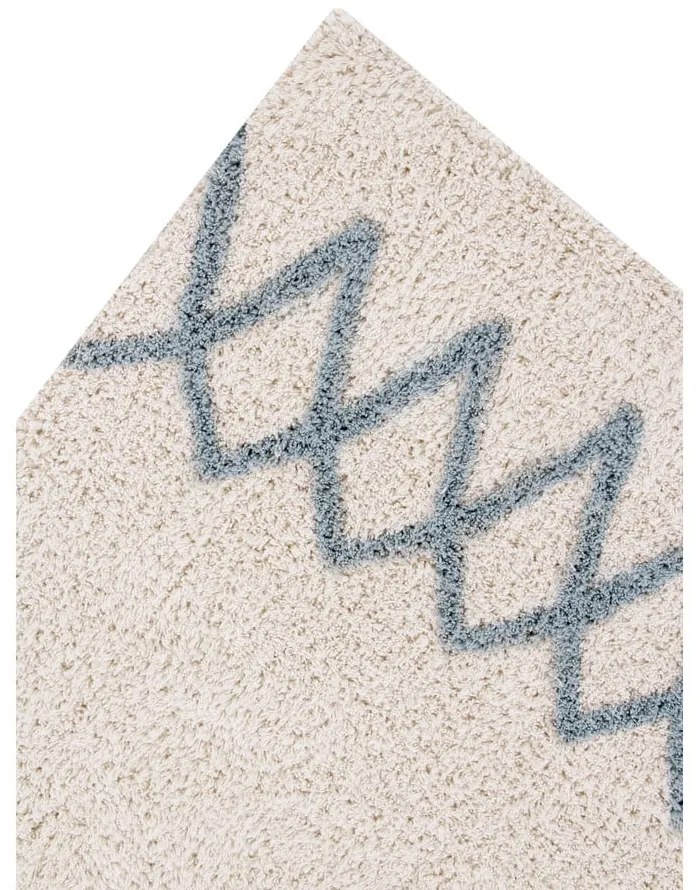 Kék-krémszínű mosható kézi szövésű pamut szőnyeg 120x160 cm Atlas Natural – Lorena Canals