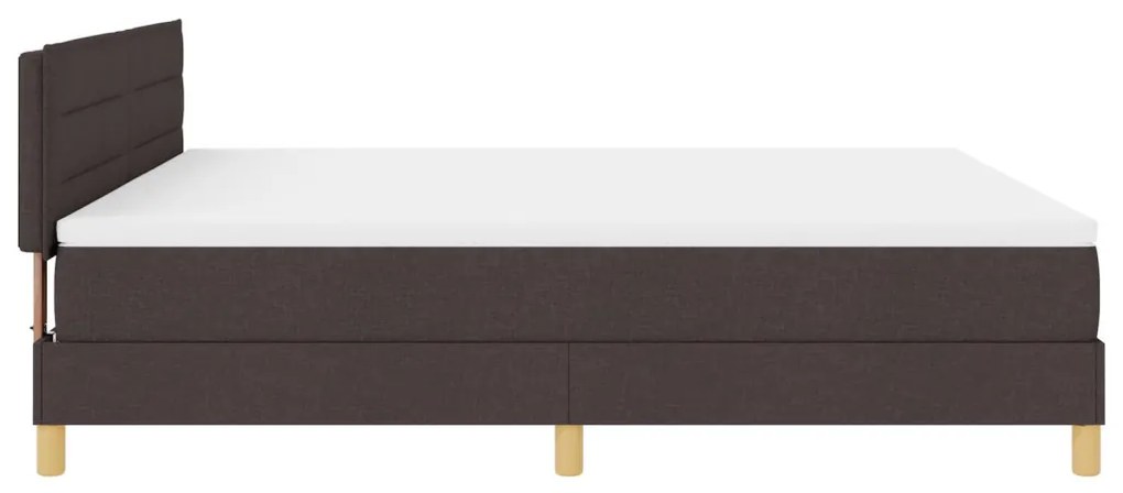 Box Spring Ágy matraccal Sötétbarna 180x200 cm Szövet