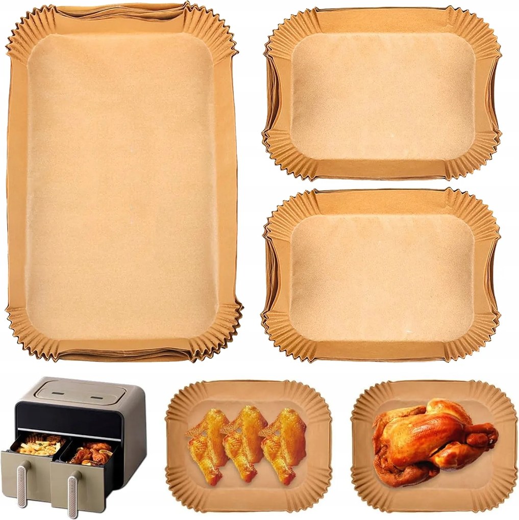 Papírbetét Zsírmentes Olajsütőhöz Air Fryer 225db