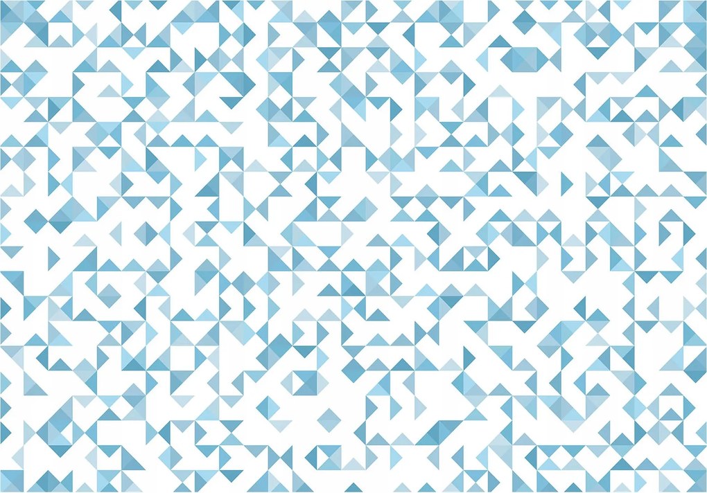 Flizelin fotótapéta Kék háromszögek Geometria Stílus 312x219 +ragasztó