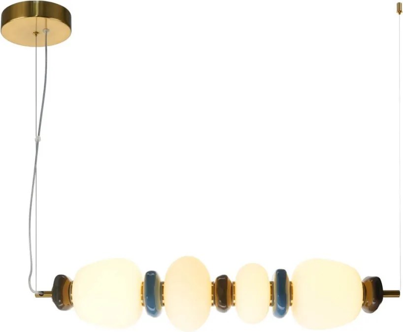 ITALUX PND-94981-4C-GD EVANS Modern Függesztett Lámpa Opál, Átlátszó, Arany LED IP20