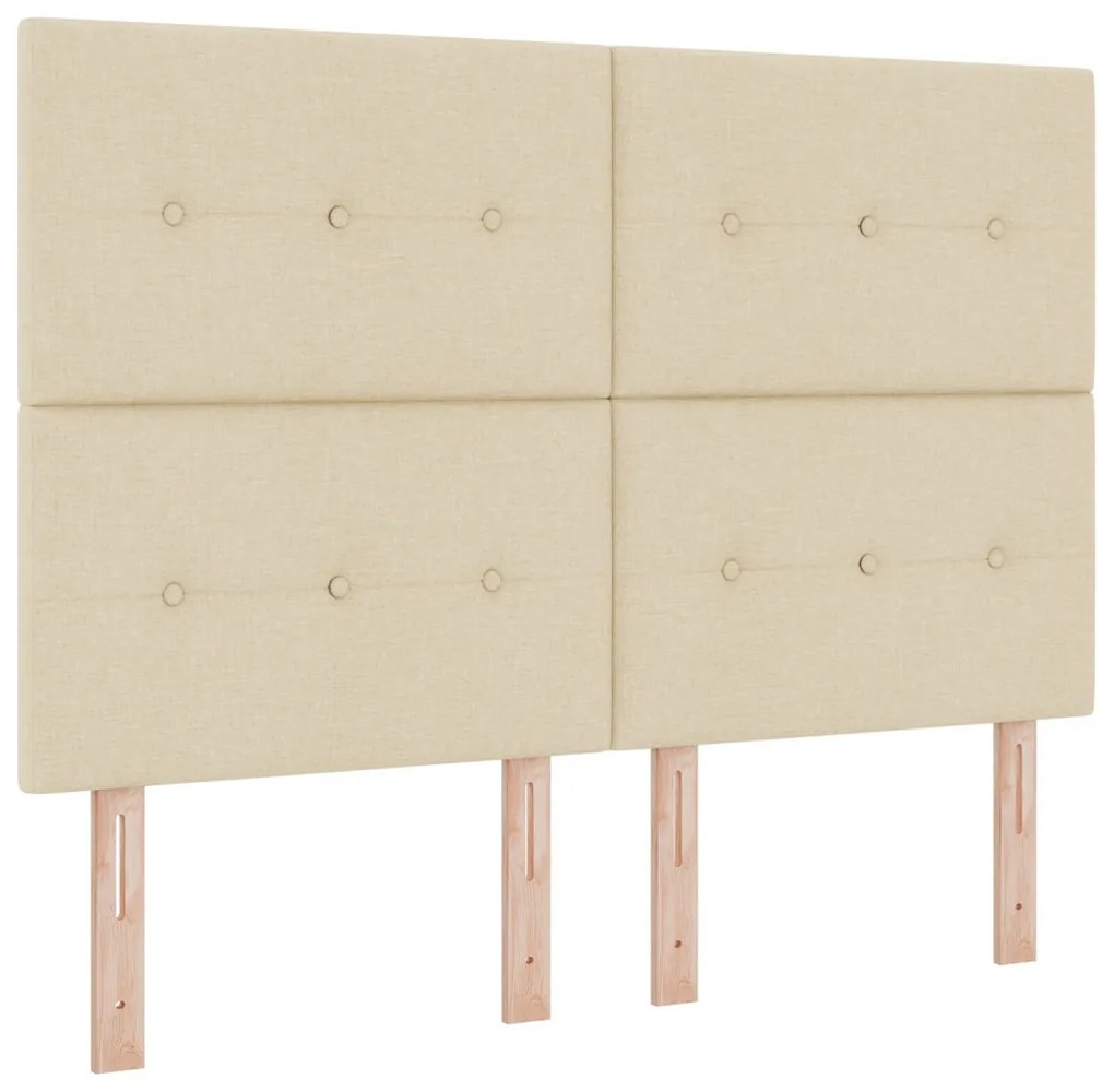 Box Spring Ágy Matraccal Krém 140x200 cm Szövet