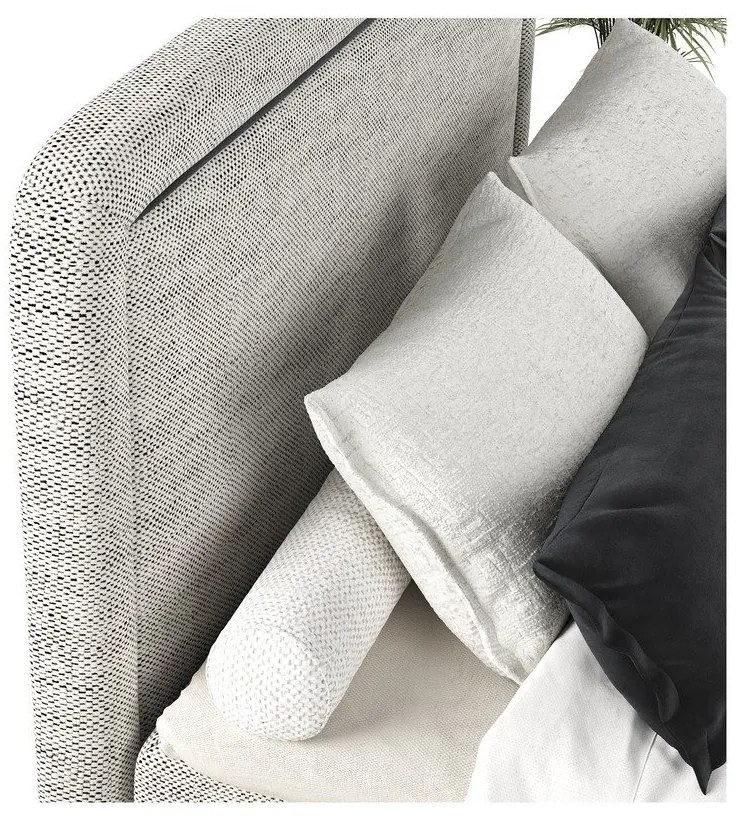 Világosszürke boxspring ágy 200x200 cm Dove – Maison de Rêve