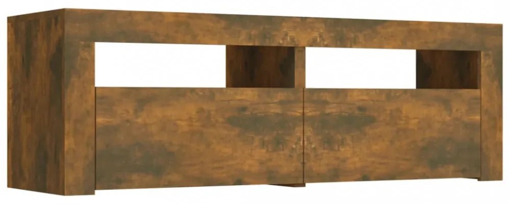 füstös tölgy színű TV-szekrény LED-ekkel 120 x 35 x 40 cm