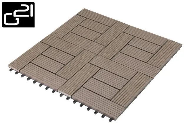 G21 Palmyra WPC burkolócsempe indiai teak 2,3x30x30 cm