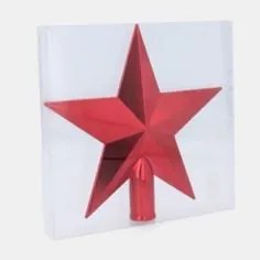 Karácsonyfa csúcsdísz - 20 cm csillag alakú RED
