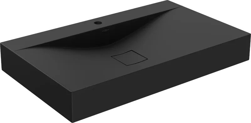 Mexen Poli, munkalap mosogató konglomerátumból 1/O 80 x 48 cm, fekete matt, 23028071