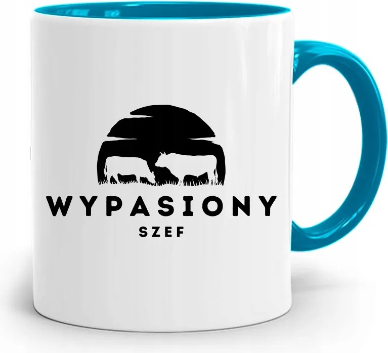 Kék Bögre A Főnöknek Menő Főnök Ajándék nyomtatott fényképpel