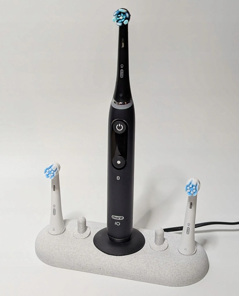 Fogkefetartó/állvány és fogkefefejek Oral B iO 7 8 9 Márvány szín