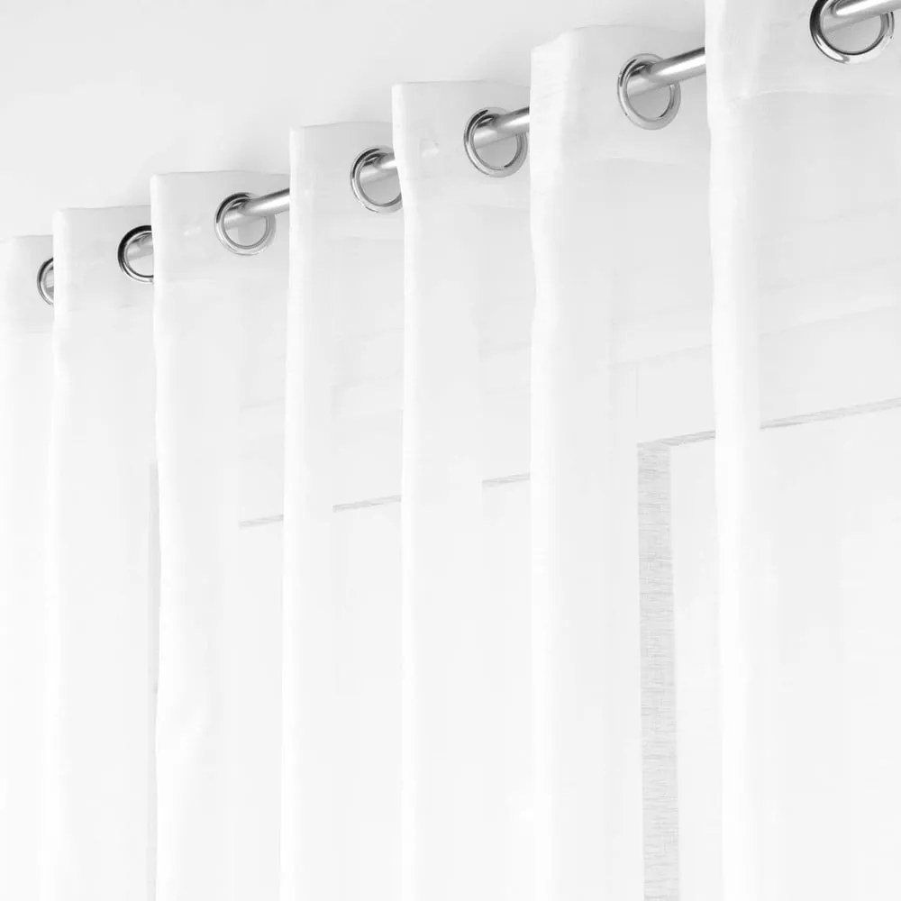 Fehér voile fényáteresztő függöny 400x240 cm Lissea – douceur d'intérieur