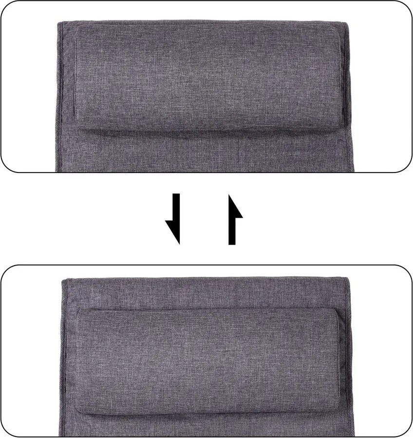 Hintaszék 5 irányban állítható lábtartóval, maximális terhelés 150 kg