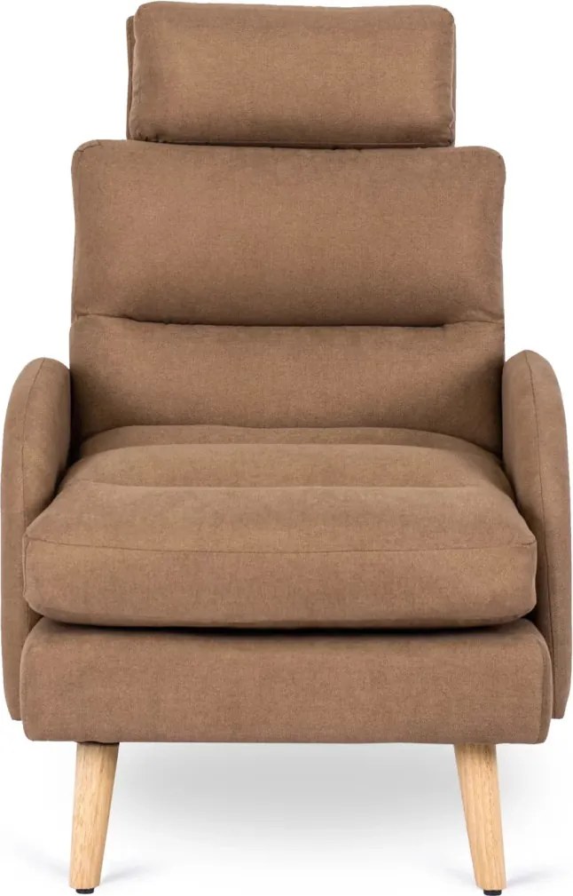 Kényelmes Fotel Barna Színben Lábtartóval. HENRY Belföldi Raktárról