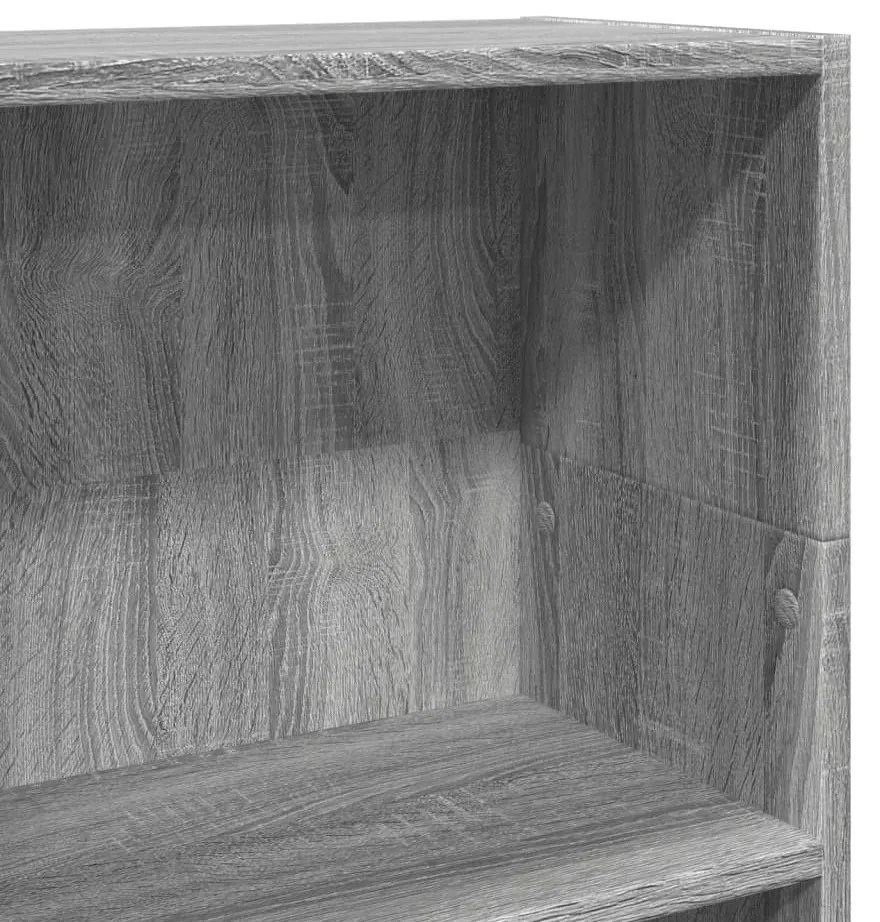 szürke sonoma színű szerelt fa könyvespolc 40 x 24 x 109 cm