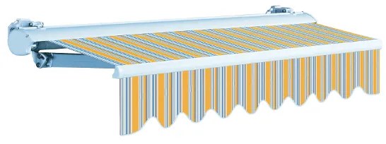 PRAKTIKER MOTOROS NAPELLENZŐ 2,95X2,5 M, SÁRGA-FEHÉR CSÍKOS, POLYESTER (280GR/M2)