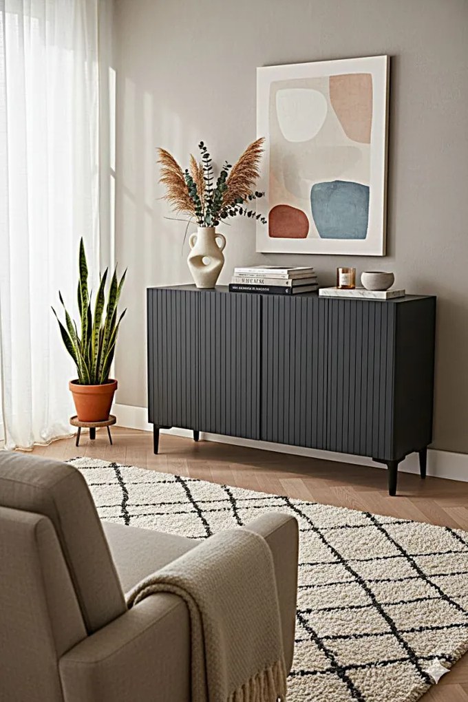Zeynep komód, antracit, 120 cm – TR555CHM1416