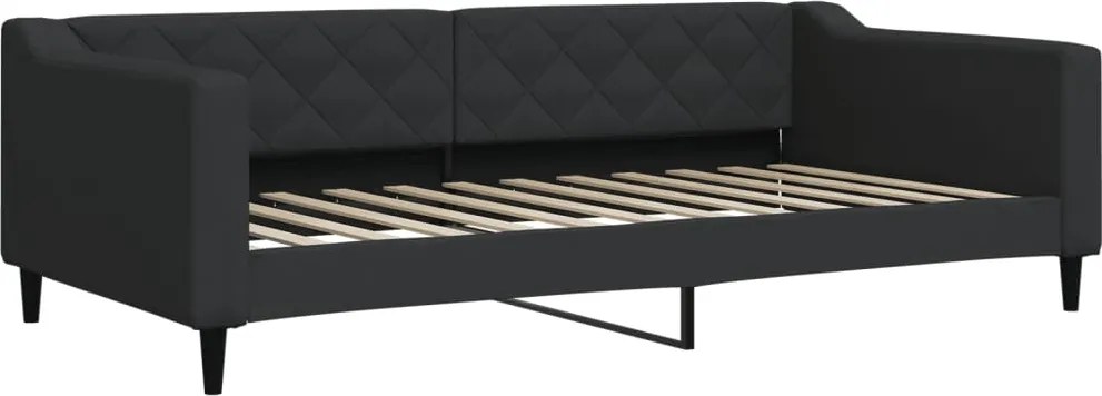 vidaXL fekete szövet kanapéágy 100 x 200 cm