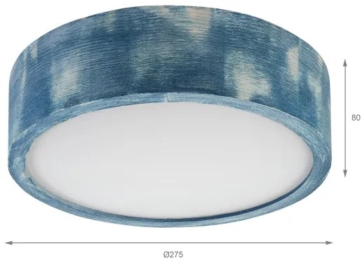 Brilagi - PINO mennyezeti lámpatest 1xE27/15W/230V, fenyő/kék, átm. 27,5 cm