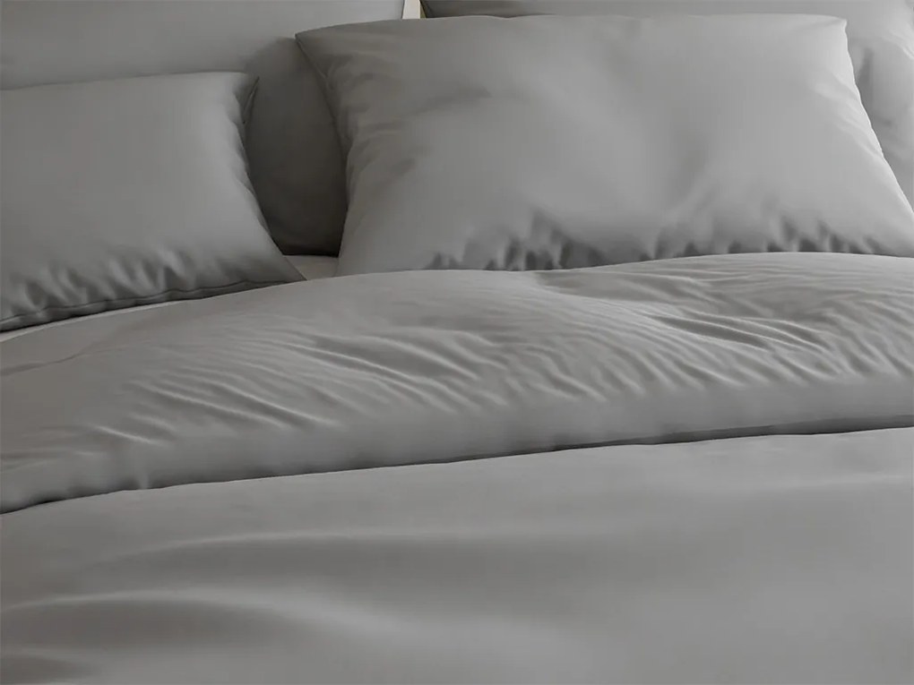 Lux szürke gombos pamut ágyneműhuzat