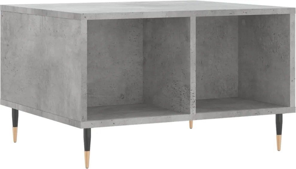 vidaXL betonszürke szerelt fa dohányzóasztal 60 x 50 x 36,5 cm