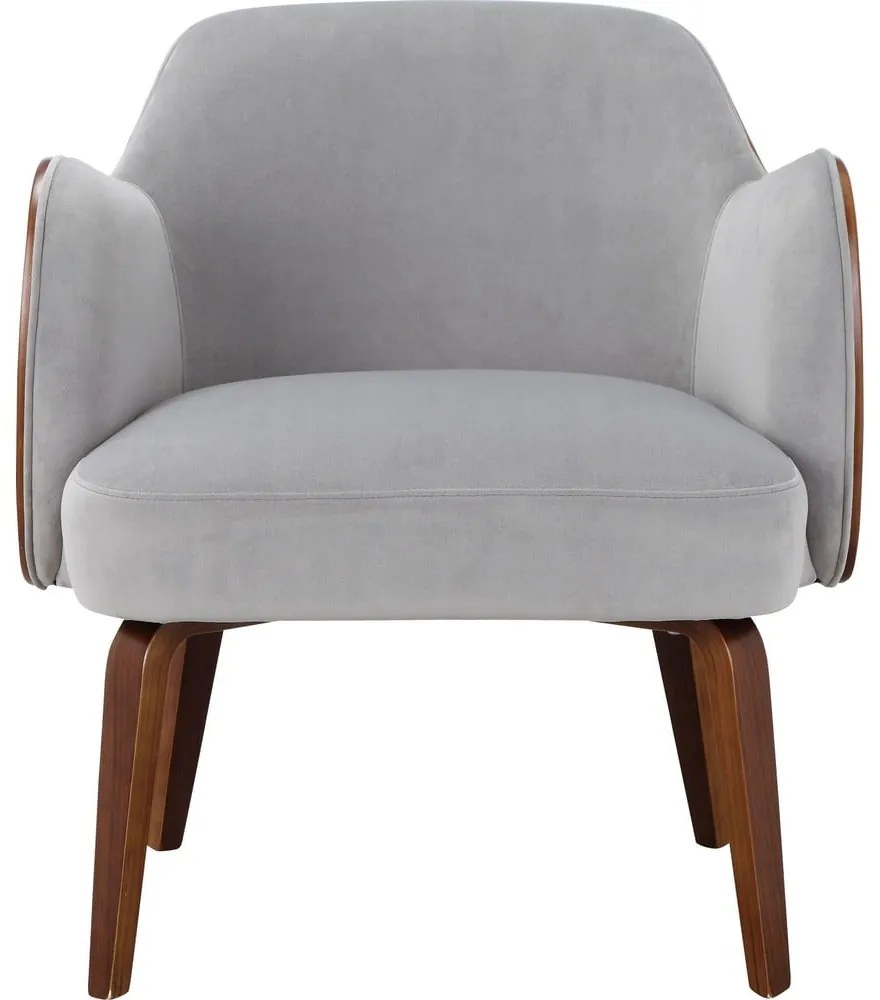 Szürke bársony fotel Haruko - Støraa