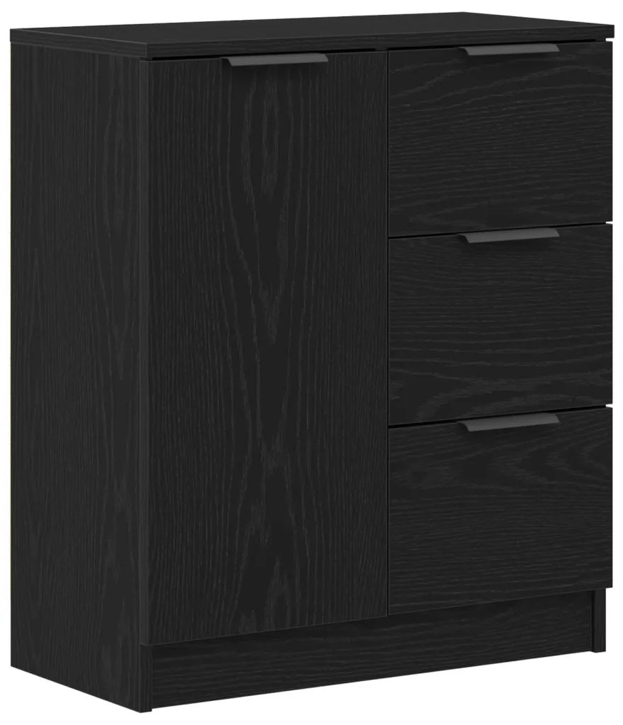 Tálalószekrény fiókkal Fekete tölgy 180 x 30 x 70 cm Faanyag