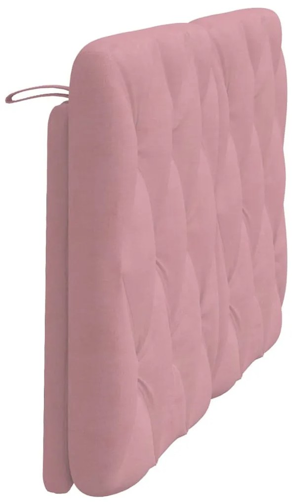 rózsaszín bársony fejtámla párna 140 cm