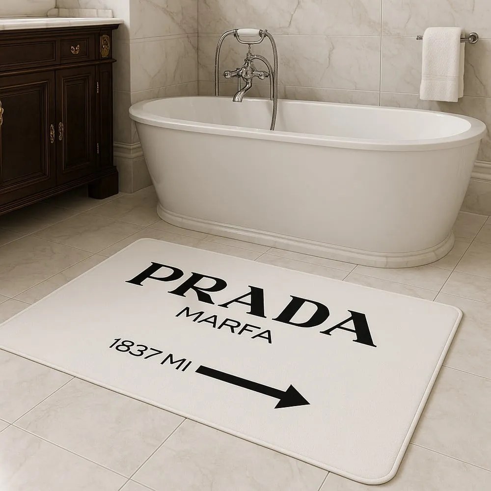 Fehér bársony fürdőszobai kilépő szett 2 db-os 60x100 cm Prada – Mila Home