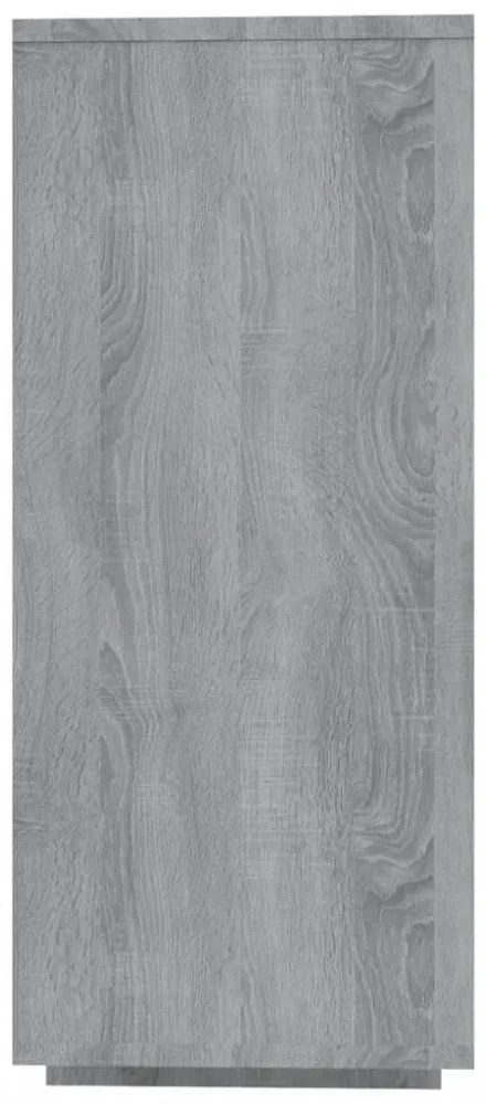 szürke sonoma színű szerelt fa tálalószekrény 120 x 30 x 75 cm