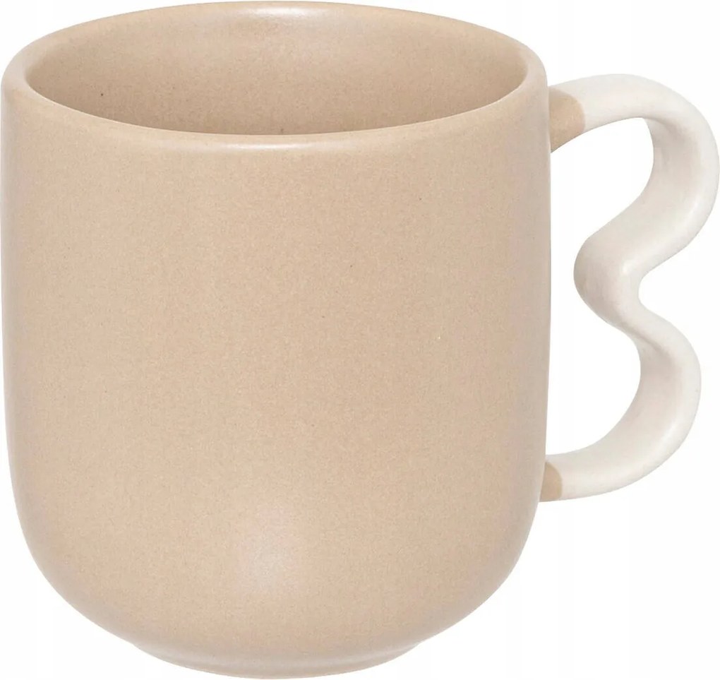 Kerámia Bögre Kicsi 120 ml Eszpresszó Kávéhoz Modern Bézs Szín