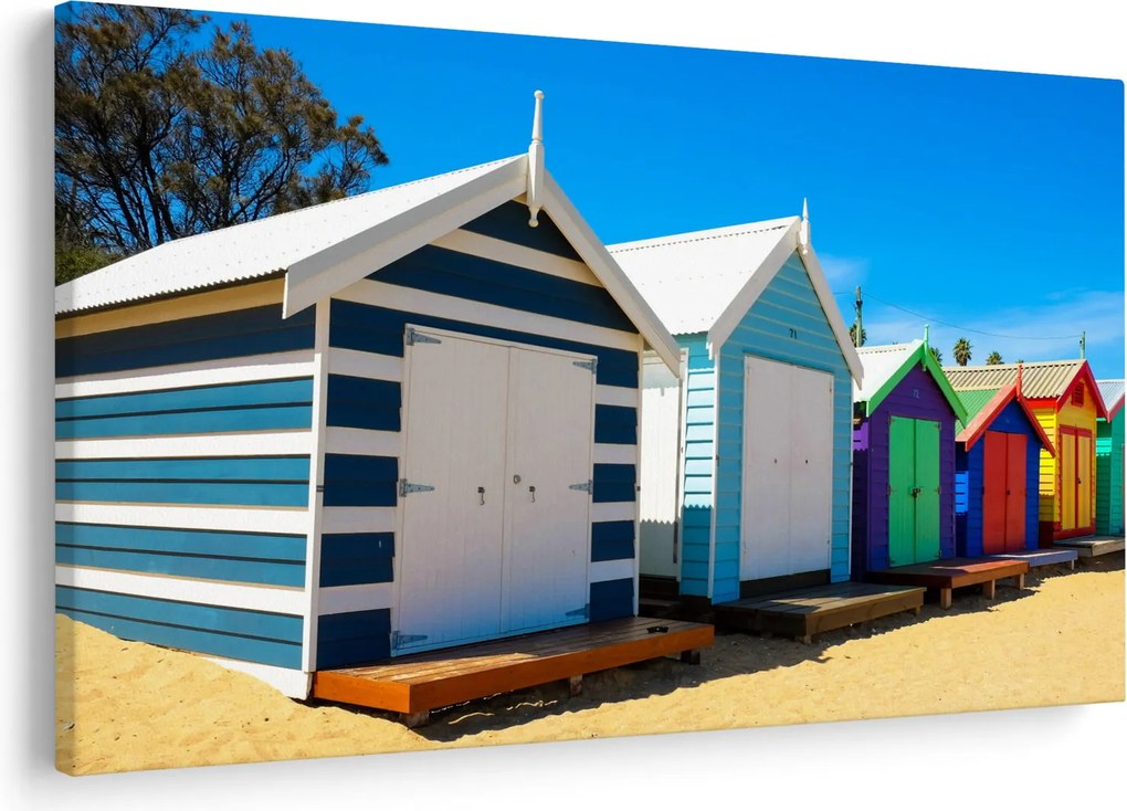 Kép - Brighton Beach, Melbourne, Ausztrália (90x60 cm)