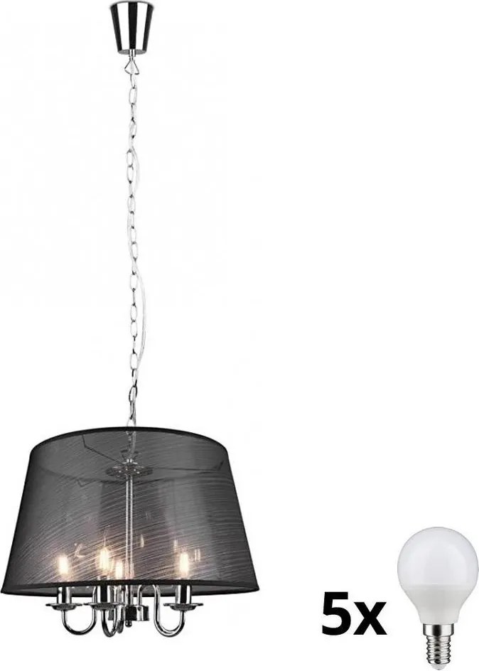 Reality - láncos LED csillár CIMA 5xE14/40W/230V fekete