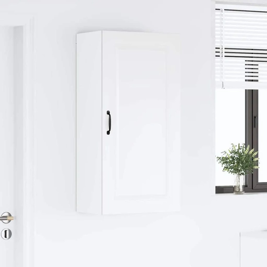 Fali konyhaszekrény Magas Fényű Fehér 50 x 31 x 100 cm Faanyag