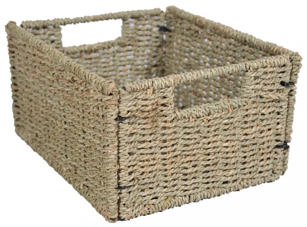 Tömör tíkfa fürdőszobai pipereszekrény 2 kosárral 74x45x75 cm