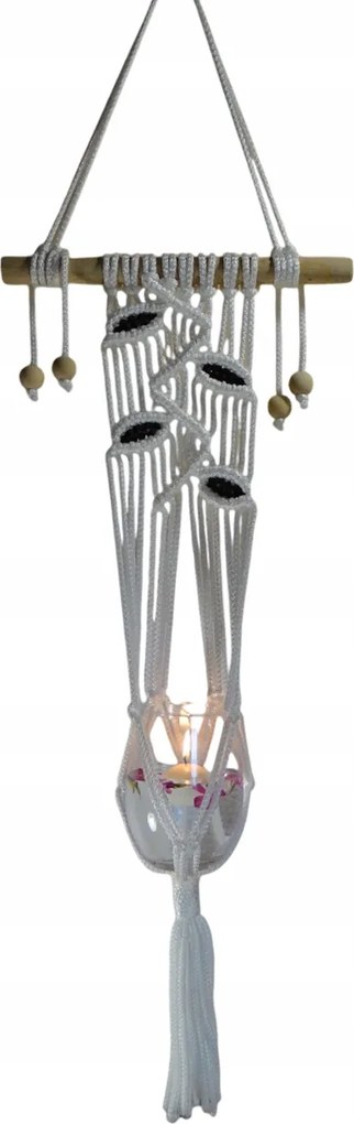 Lampion, falra akasztható váza zsinórból