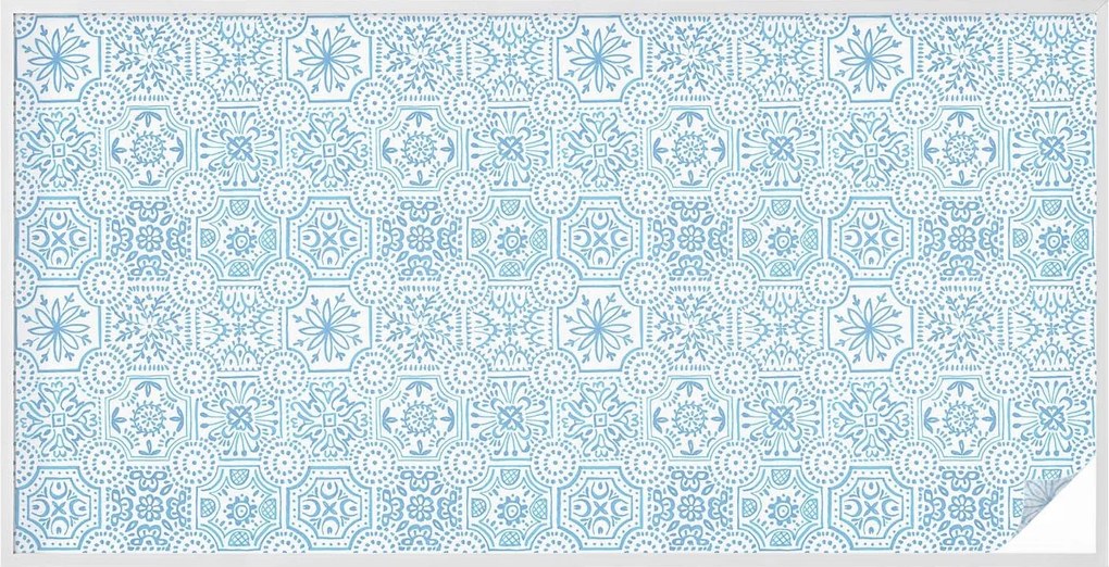 Ablakfólia Öntapadós Adatvédelem Kék csempe 200x100