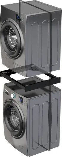 Meliconi 656138 - 70 cm-es távtartó mosógéphez és szárítógéphez, fekete