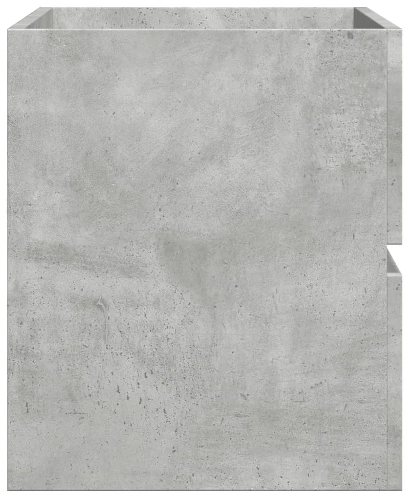 Betonszürke szerelt fa függő fürdőszobaszekrény 80x38,5x45 cm