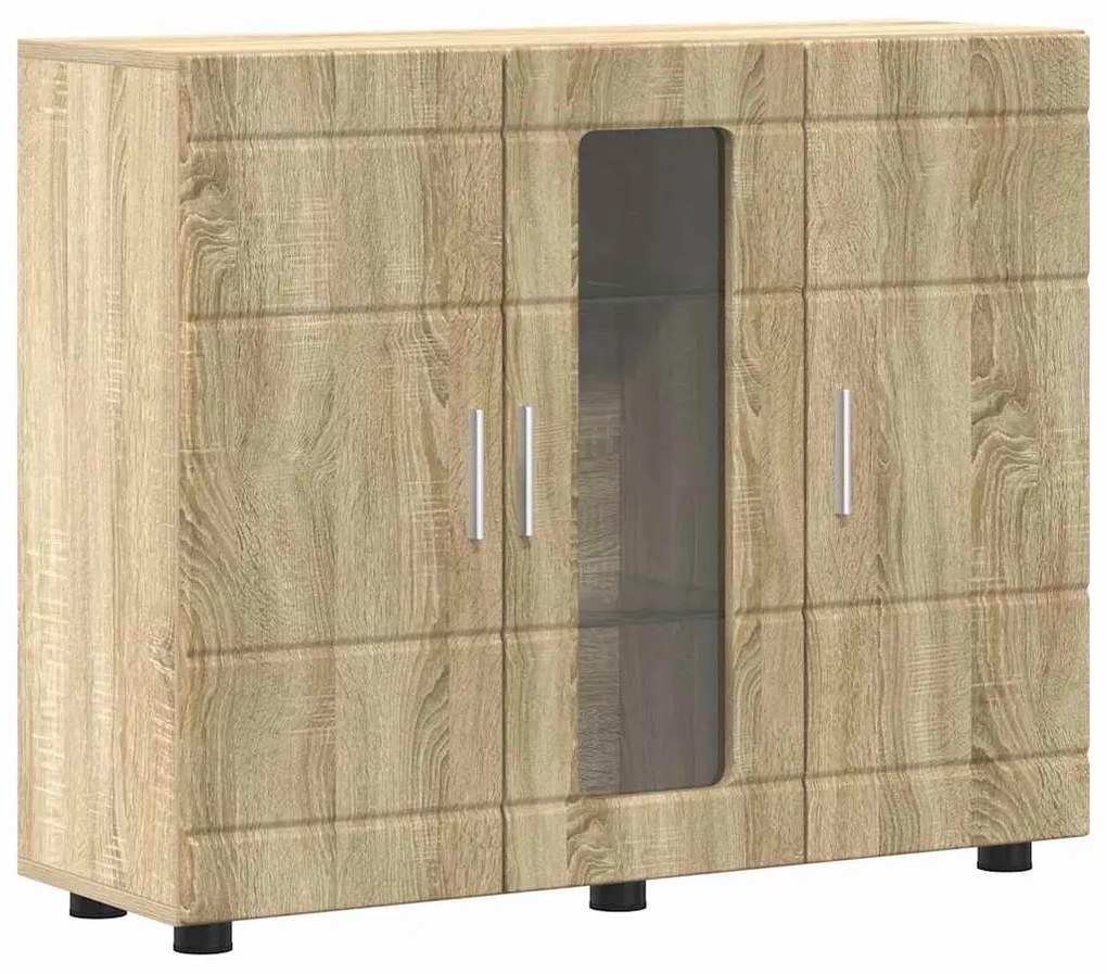 Széf polcokkal ajtóval sonoma tölgy 55.5 x 29 x 100 cm Faanyag
