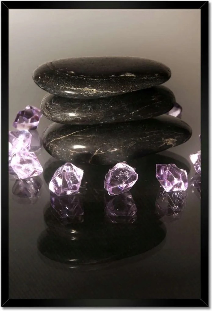 Poszterek keretben 40x60 Lila kristályok