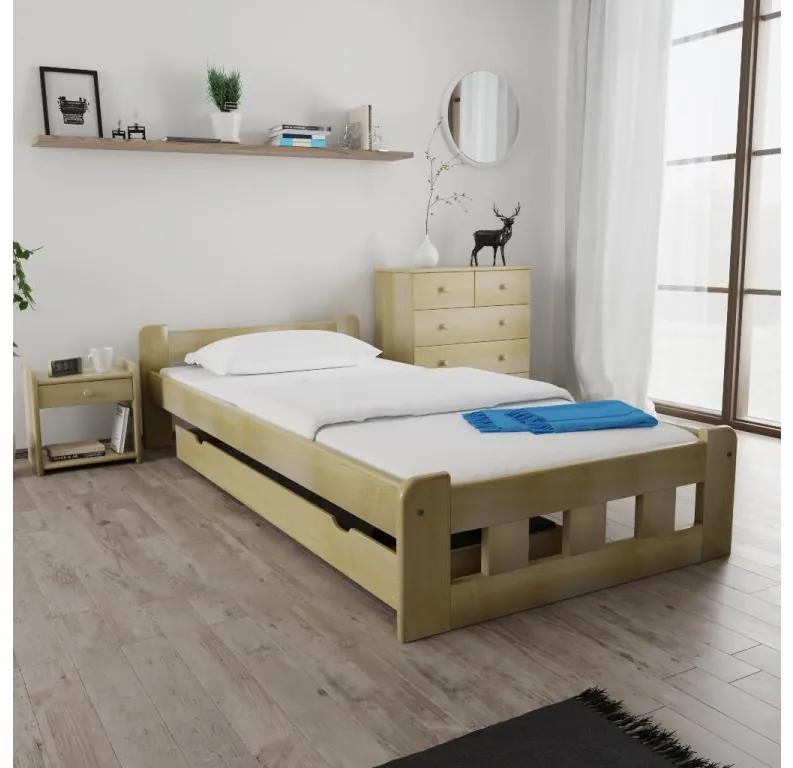 Naomi magasított ágy 120 x 200 cm, fenyőfa Ágyrács: Ágyrács nélkül, Matrac: Deluxe 10 cm matrac