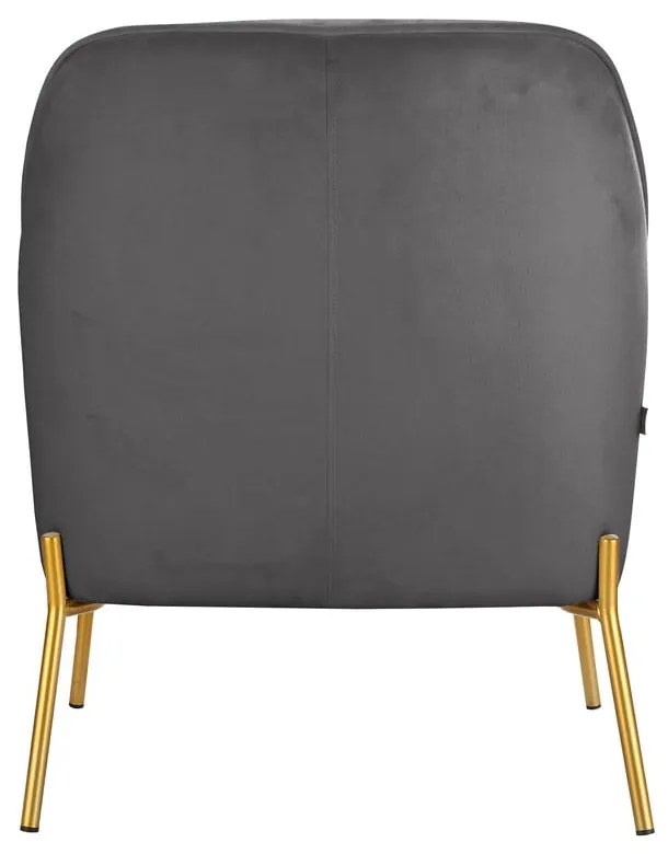 Szürke bársony fotel Runa – Støraa