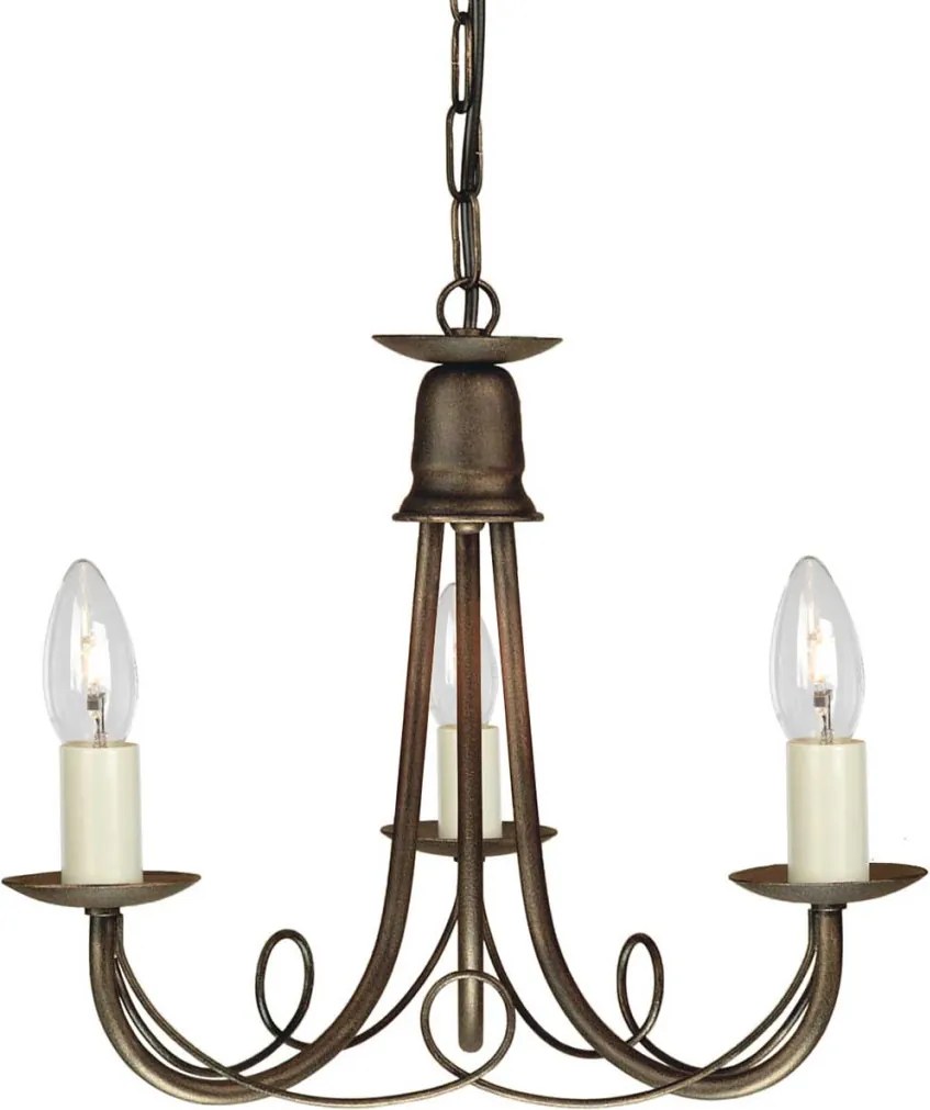 Elstead Lighting MINSTER MN3-BLK-GOLD Csillár 3x60W/E14