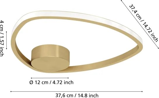 Eglo 902149 - LED mennyezeti lámpa MOSCHELLA LED/9,7W/230V arany