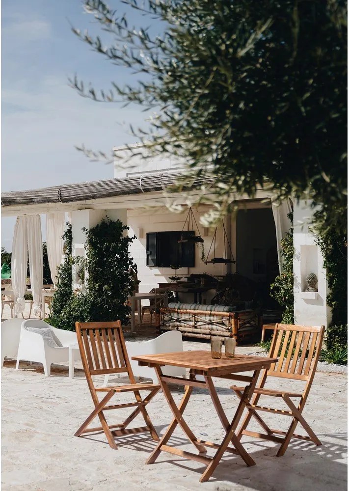 Akácfa kerti kisasztal 70x70 cm Noemi – Bizzotto