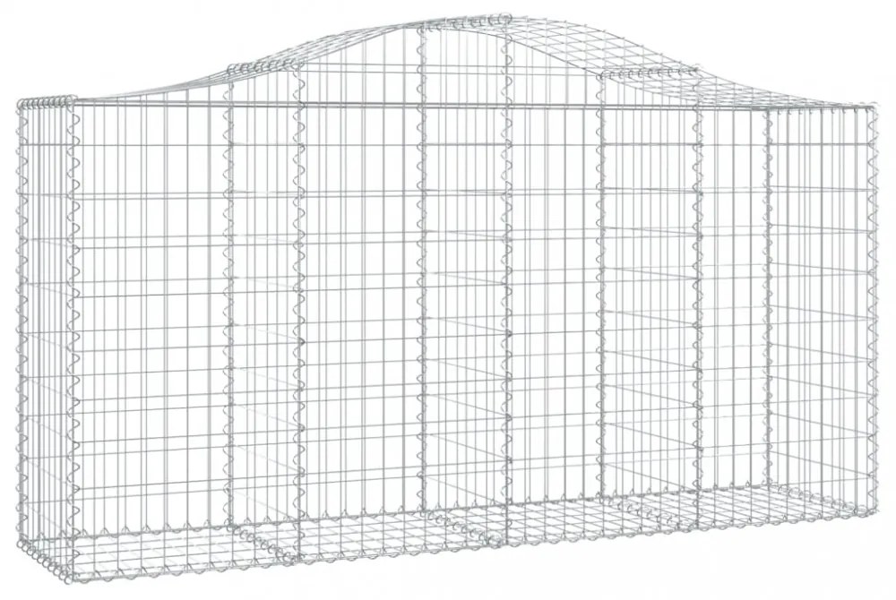 5 db íves horganyzott vas gabion kosár 200 x 50 x 100/120 cm