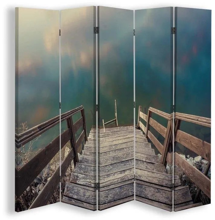 Gario Paraván Lépcso a tóhoz Méret: 180 x 170 cm, Kivitelezés: Forgó paraván 360°