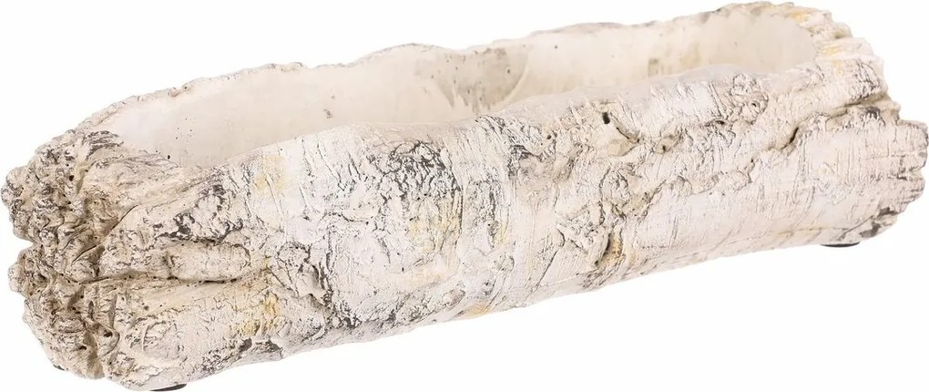 Virágtartó - virágláda, nyírfa utánzat, 32 x 12 x 8 cm, 32 cm