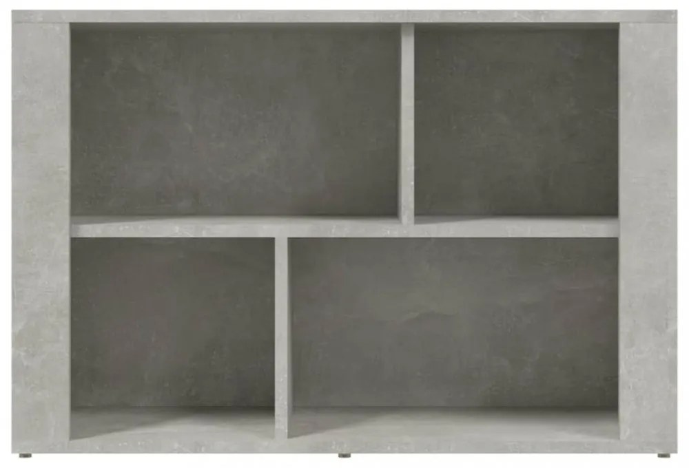 betonszürke szerelt fa tálalószekrény 80x30x54 cm